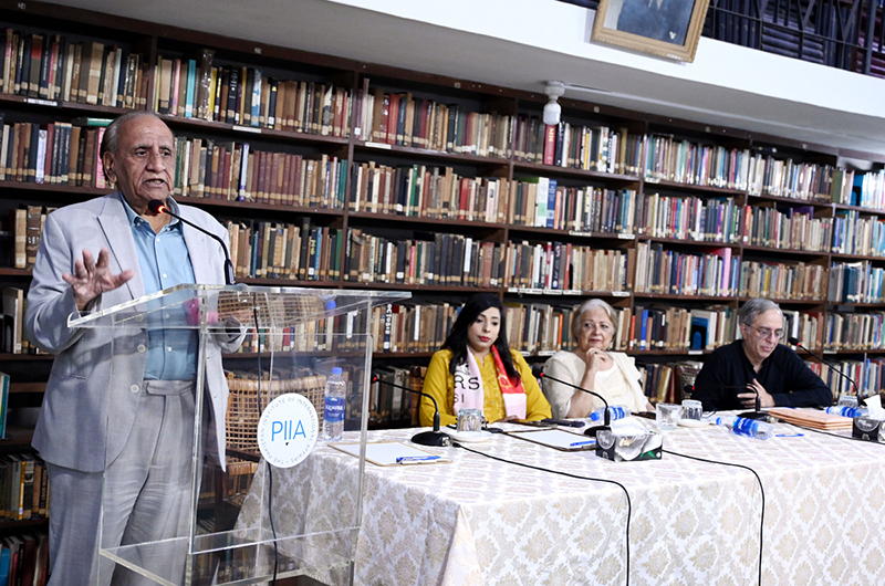 Ammar Jaffer, founder of Digital Pakistan, addresses a seminar titled “Artificial Intelligence: Emerging Trends and Global Implications”, organised by the Pakistan Institute of International Affairs