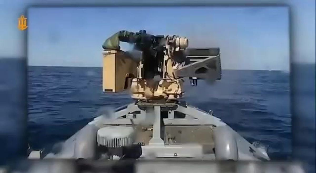 First ever battle between two autonomous naval drones 'won' by Ukraine thanks to a salvo from a remote weapon turret