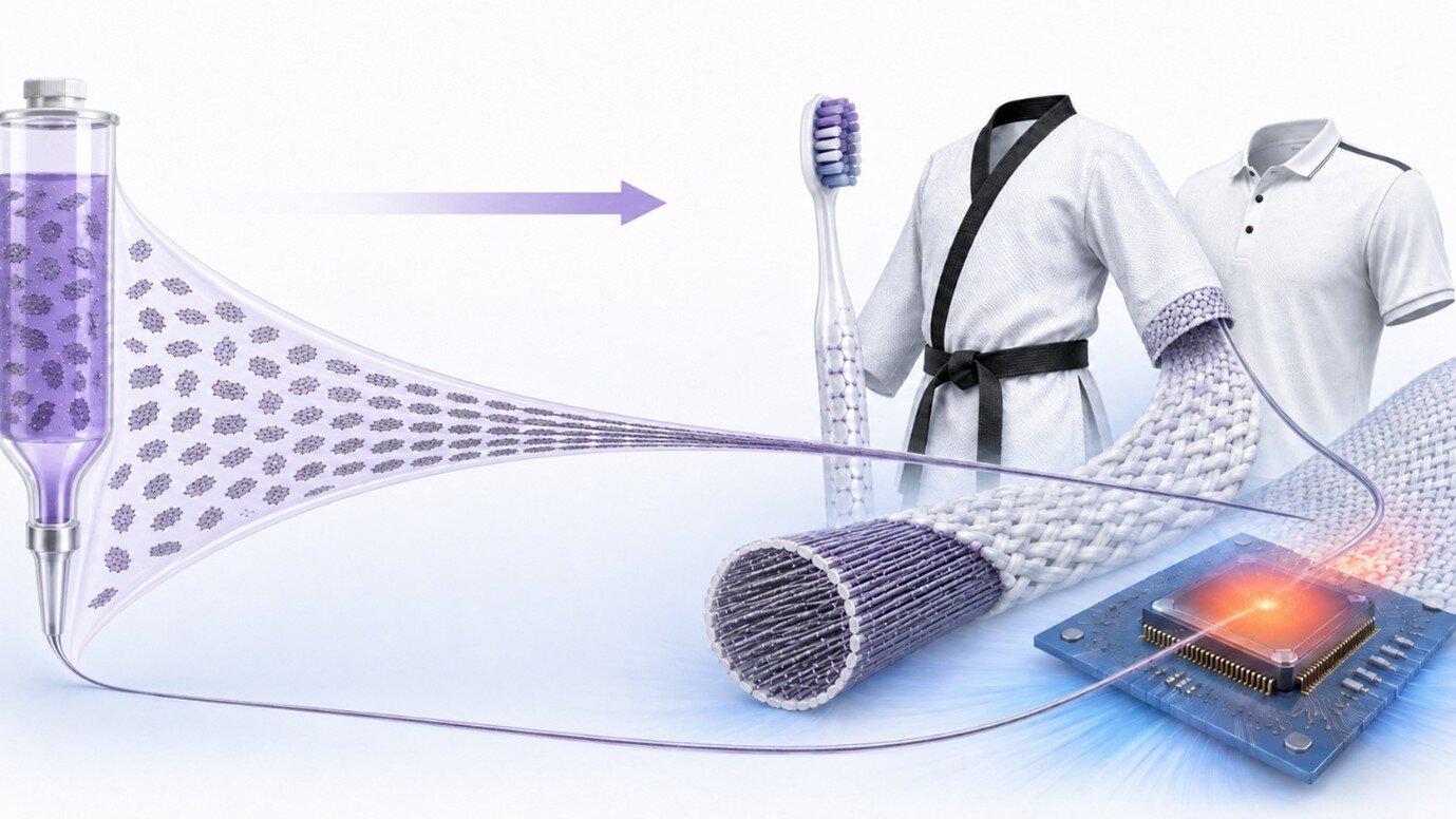 From toothbrushes to aerospace: Graphene research advances fibers that conduct heat efficiently