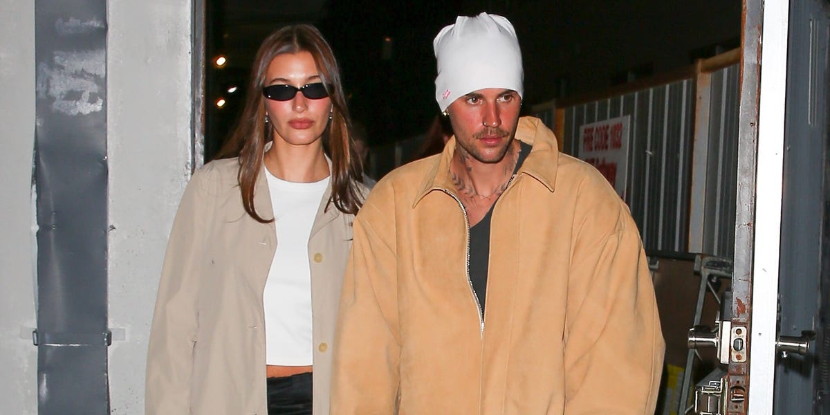 Hailey Bieber Keeps Thong-Sandal Supremacy Alive for Fall