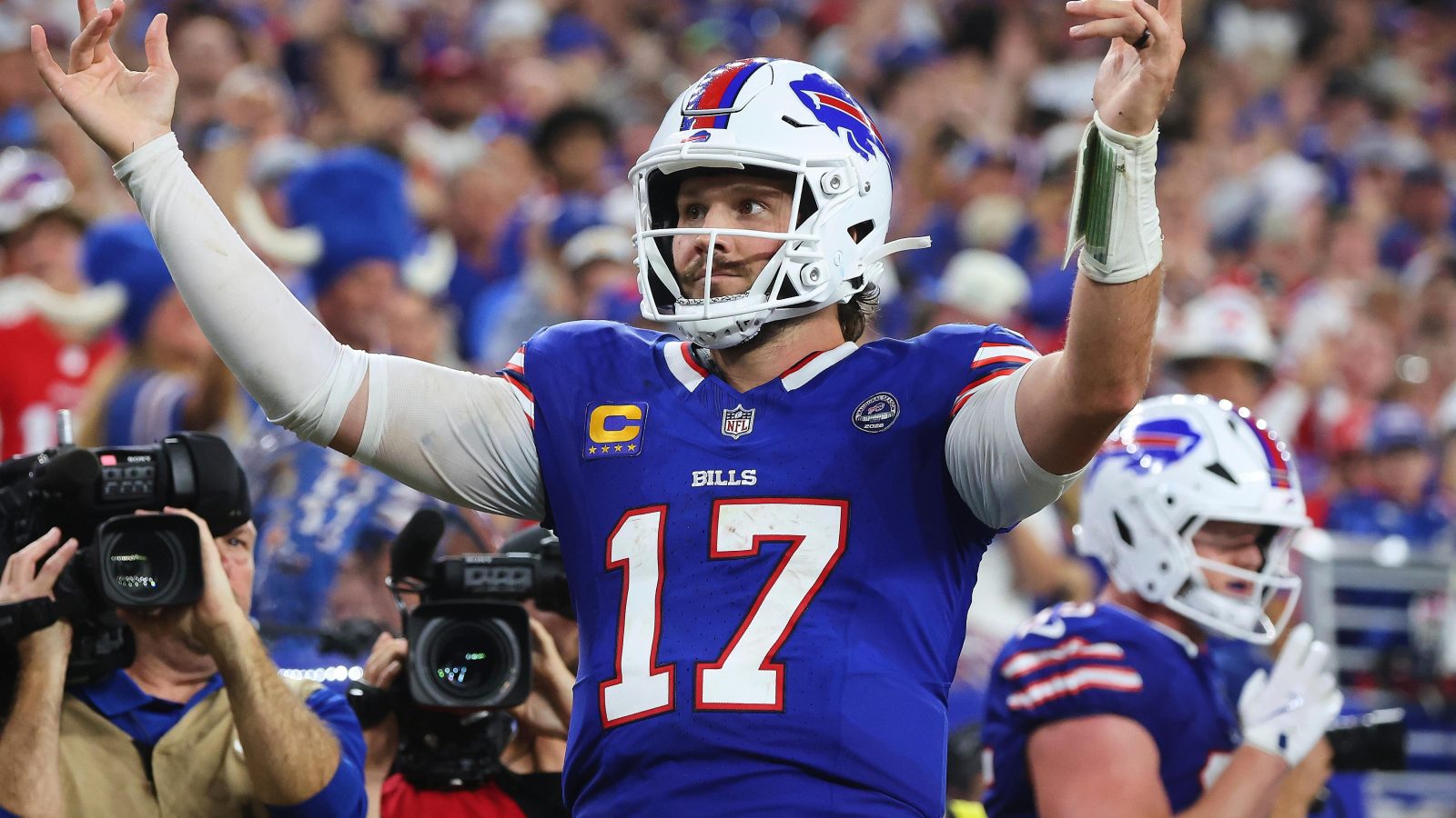 Josh Allen shines again as Bills celebrate new home with slugfest victory over Lions