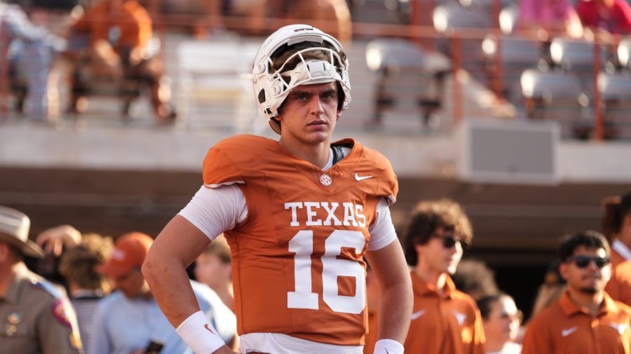Texas's Arch Manning apologizes for laughing at AI video of coach slapping female reporter