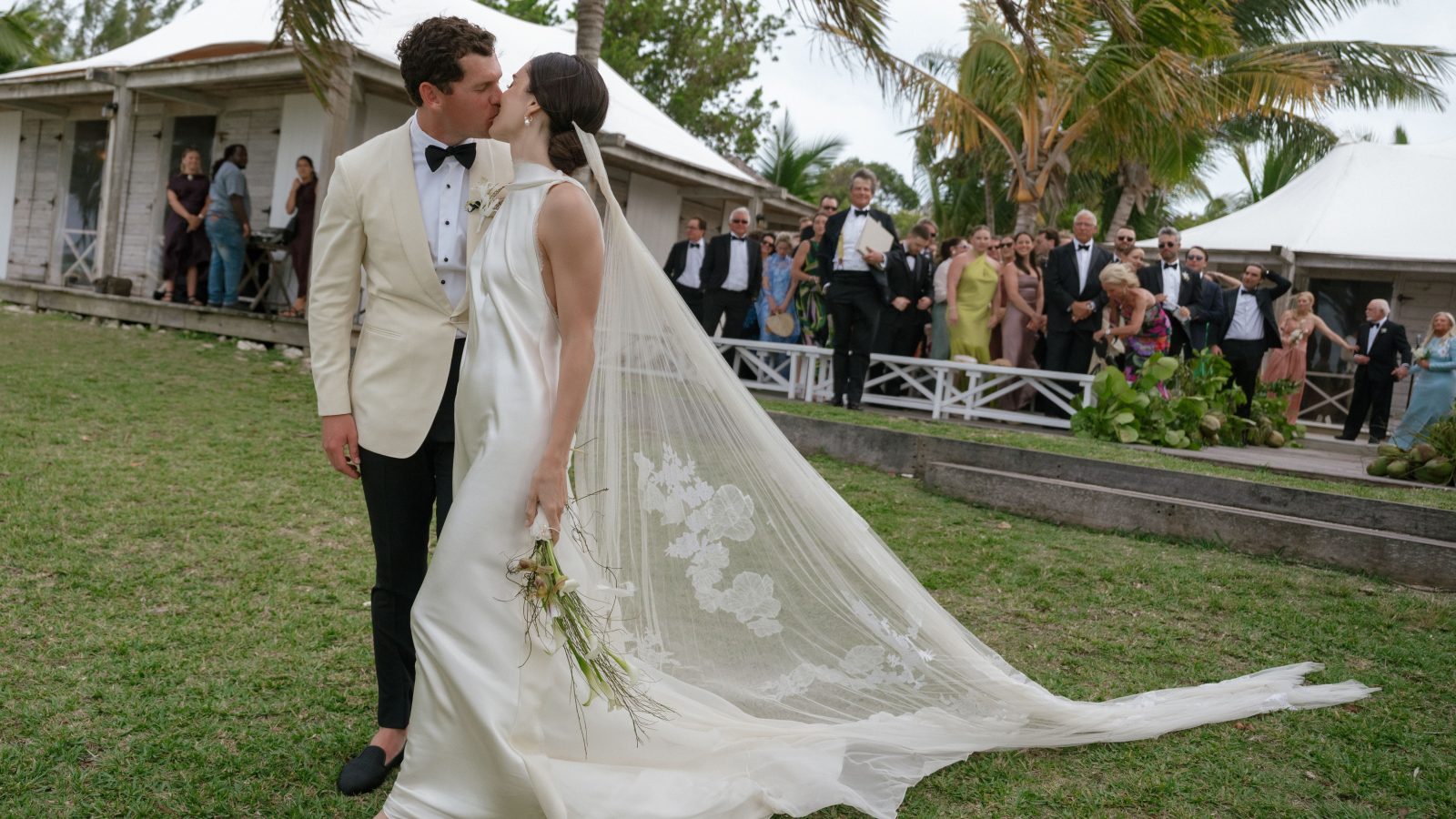The Bride Wore a Pearlescent, Ocean-Inspired Wardrobe for Her Harbour Island Wedding