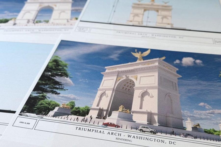 Trump says plan for DC triumphal arch will convert to 'top grade military complex'