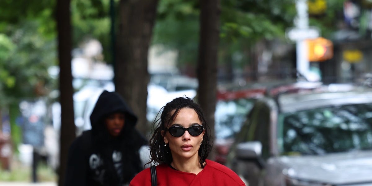 Zoë Kravitz Makes a Fall Statement in the Coziest Red Coat