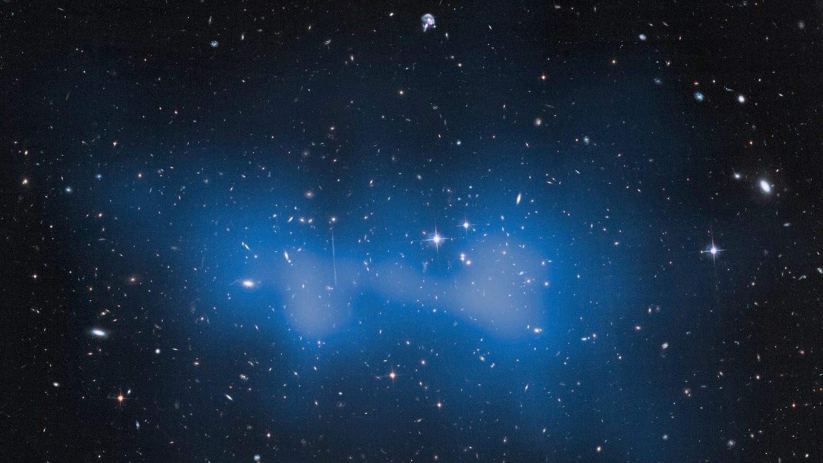 A distant supercluster of galaxies points to self-interacting dark matter