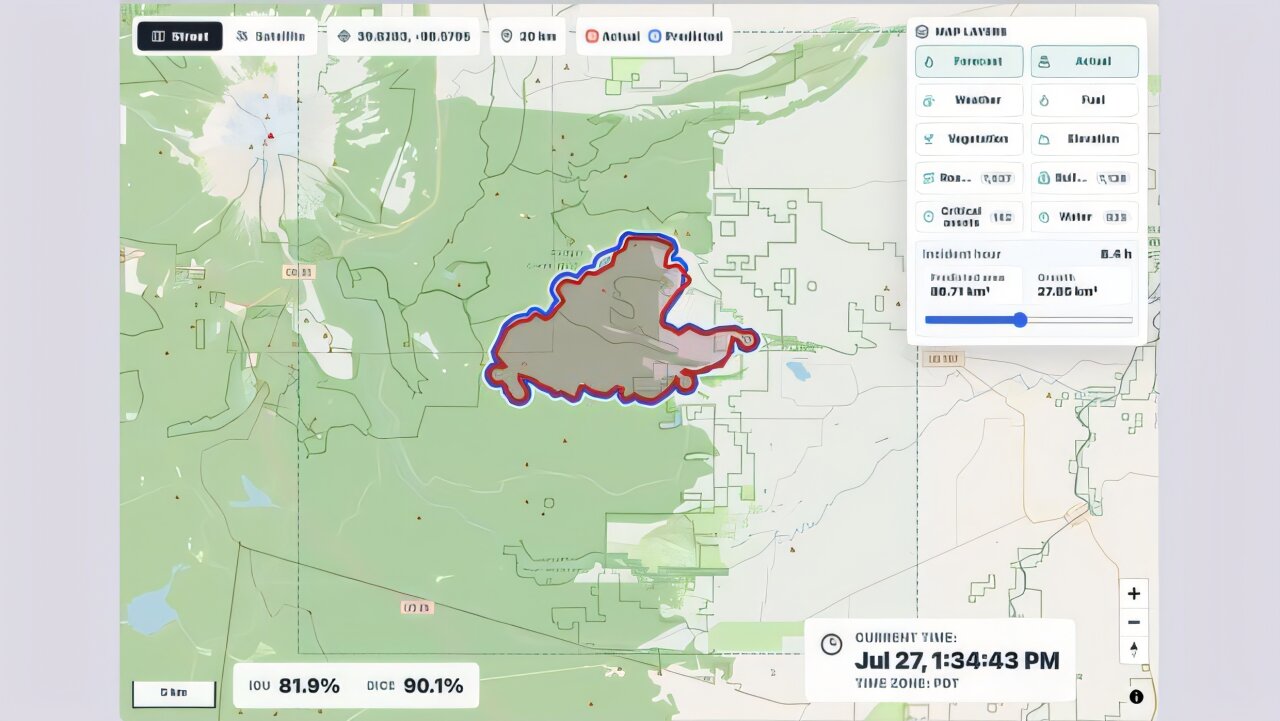 A new physics-informed AI tool aims to predict wildfire spread in real time and assist wildfire response