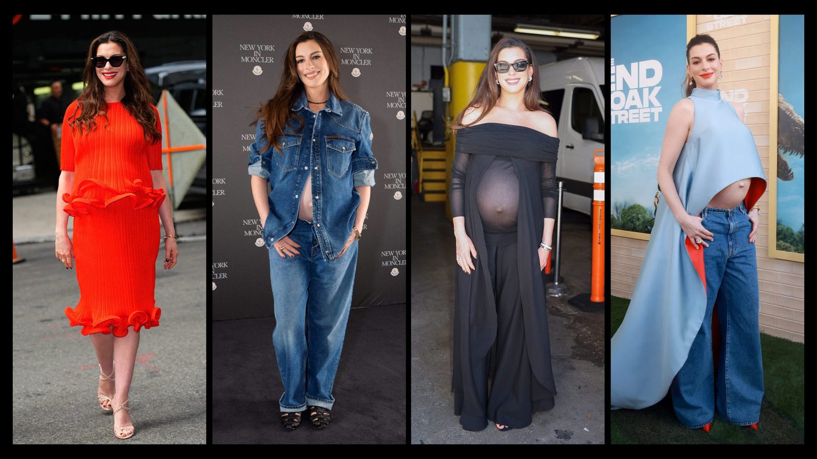Anne Hathaway’s Maternity Style Is All Romance and Primary Colors