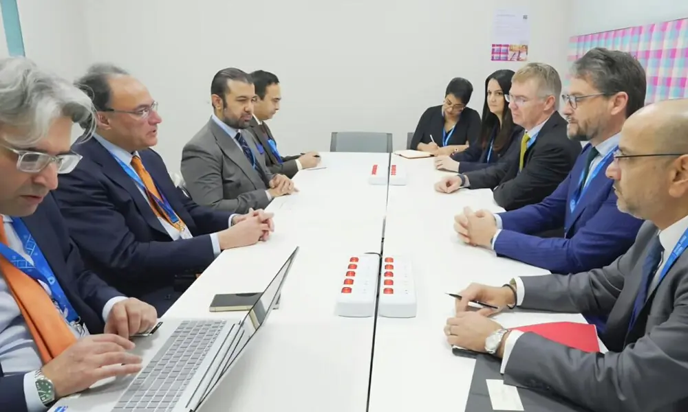 Aurangzeb holds financing talks with banks, UNDP on sidelines of IMF-World Bank meetings