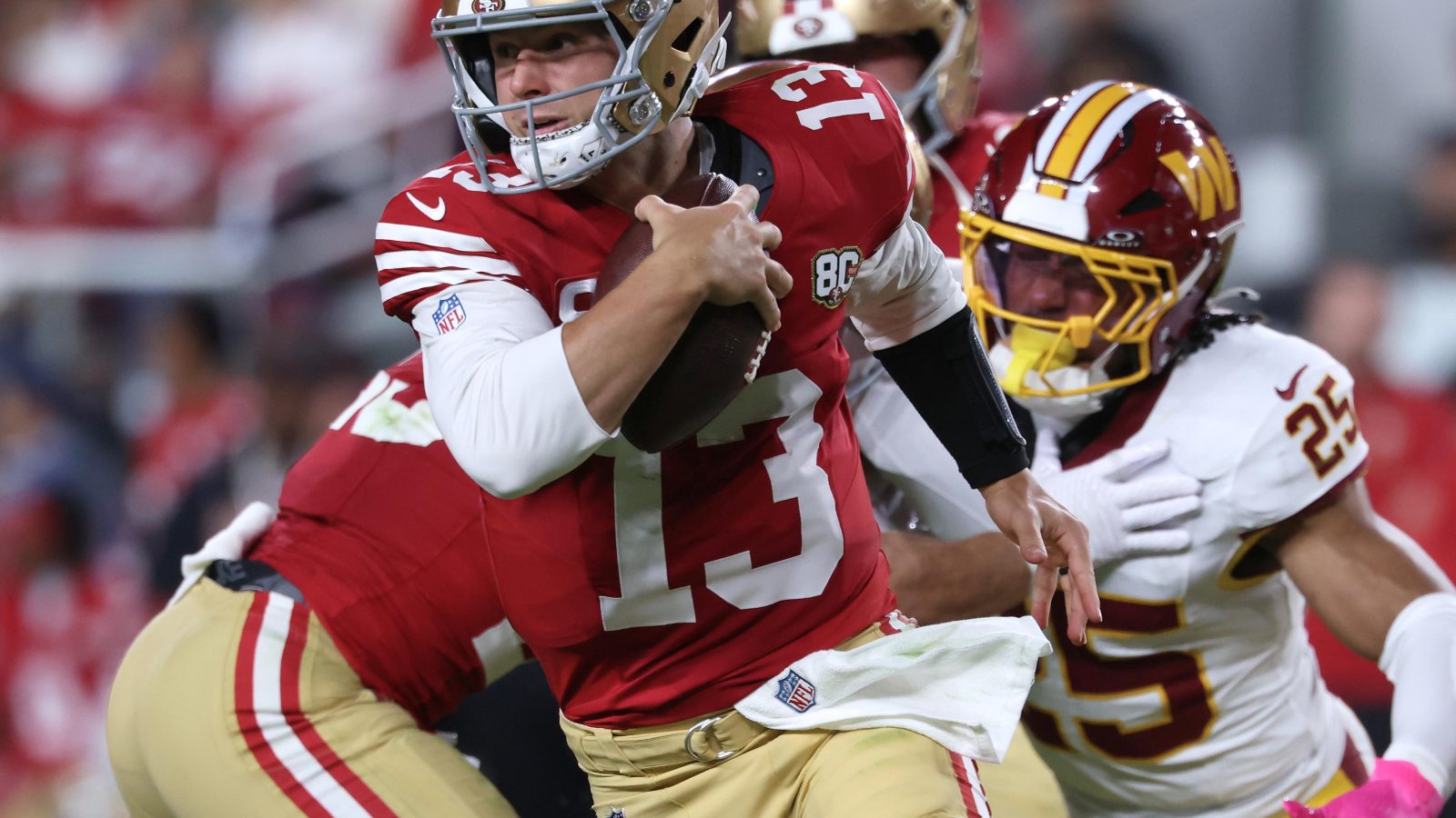 Brock Purdy becomes highest-rated passer in NFL history as 49ers stay perfect