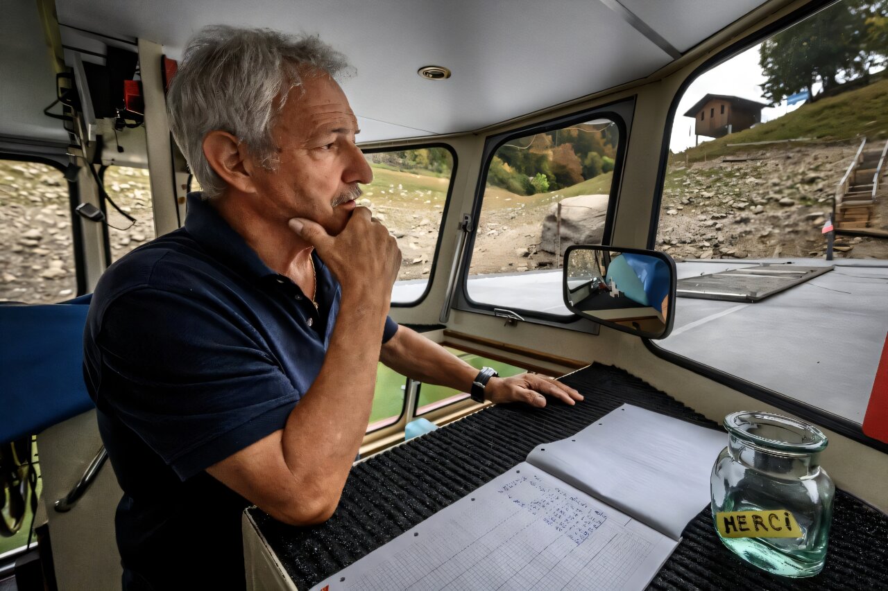 Cry for help as French-Swiss lake dries up
