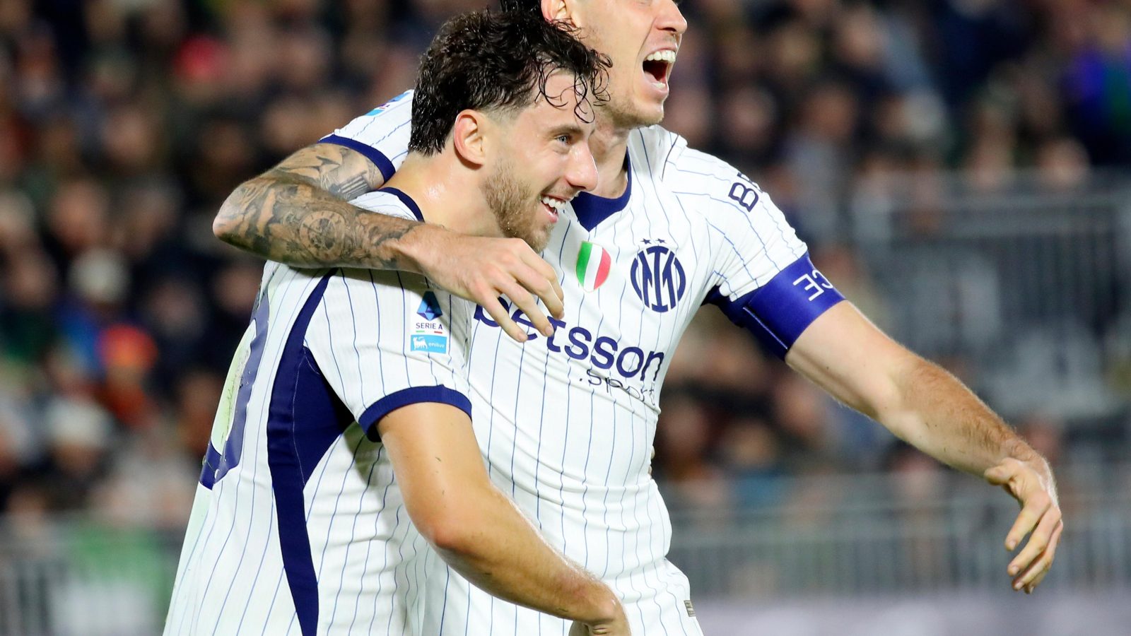 European football: Two late own goals return Inter to top of Serie A but Milan lose at home