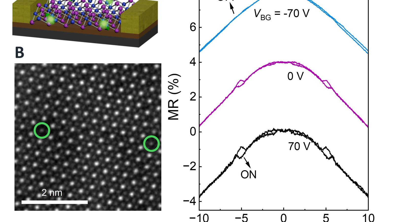From nonmagnetic to magnetic: A 2D semiconductor with electrically tunable magnetism