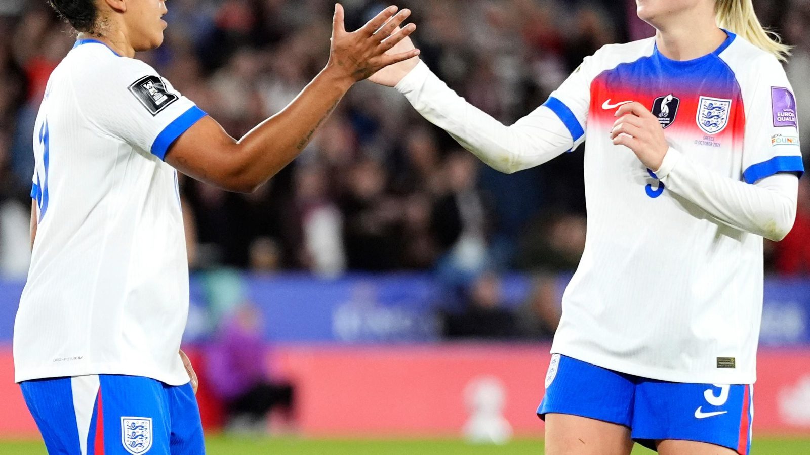 James and Russo lead rout of Greece as ruthless England set up Ukraine playoff