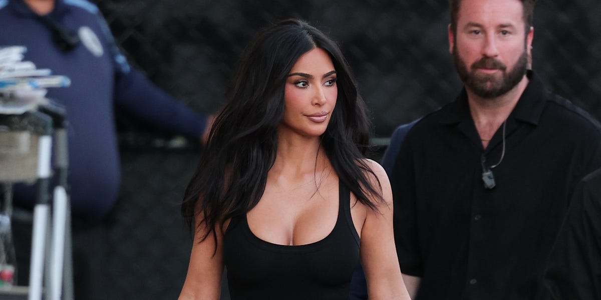 Kim Kardashian Puts a Witchy Twist on Her Classic Skintight Style With This Sculptural Sportmax Dress