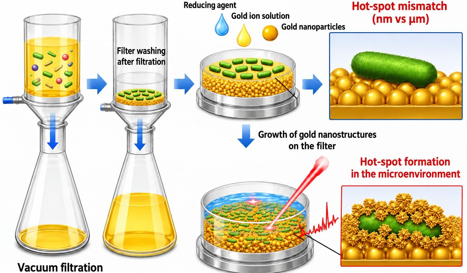 Plasmonic coating on bacterial surfaces paves the way for rapid sepsis diagnosis