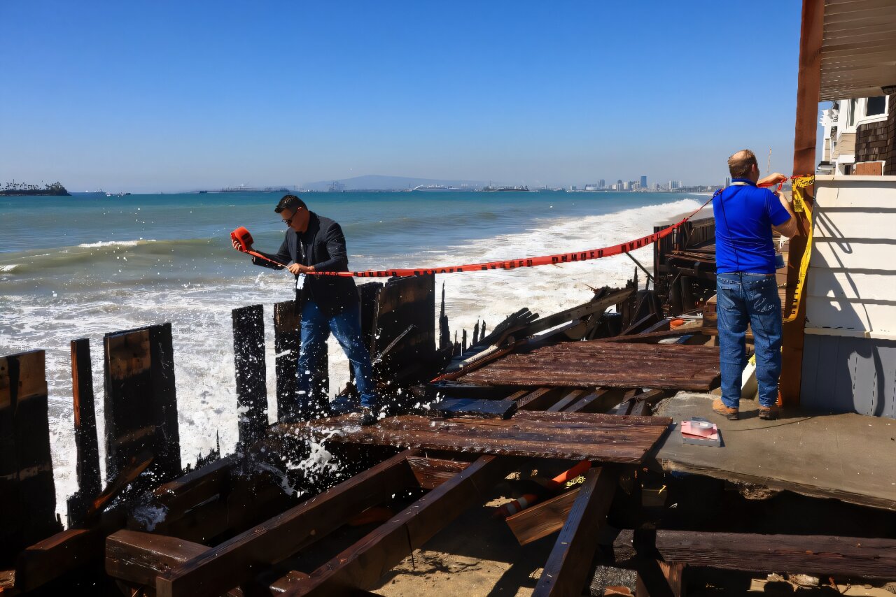 Powerful waves lash California coast as storm threatens more damage