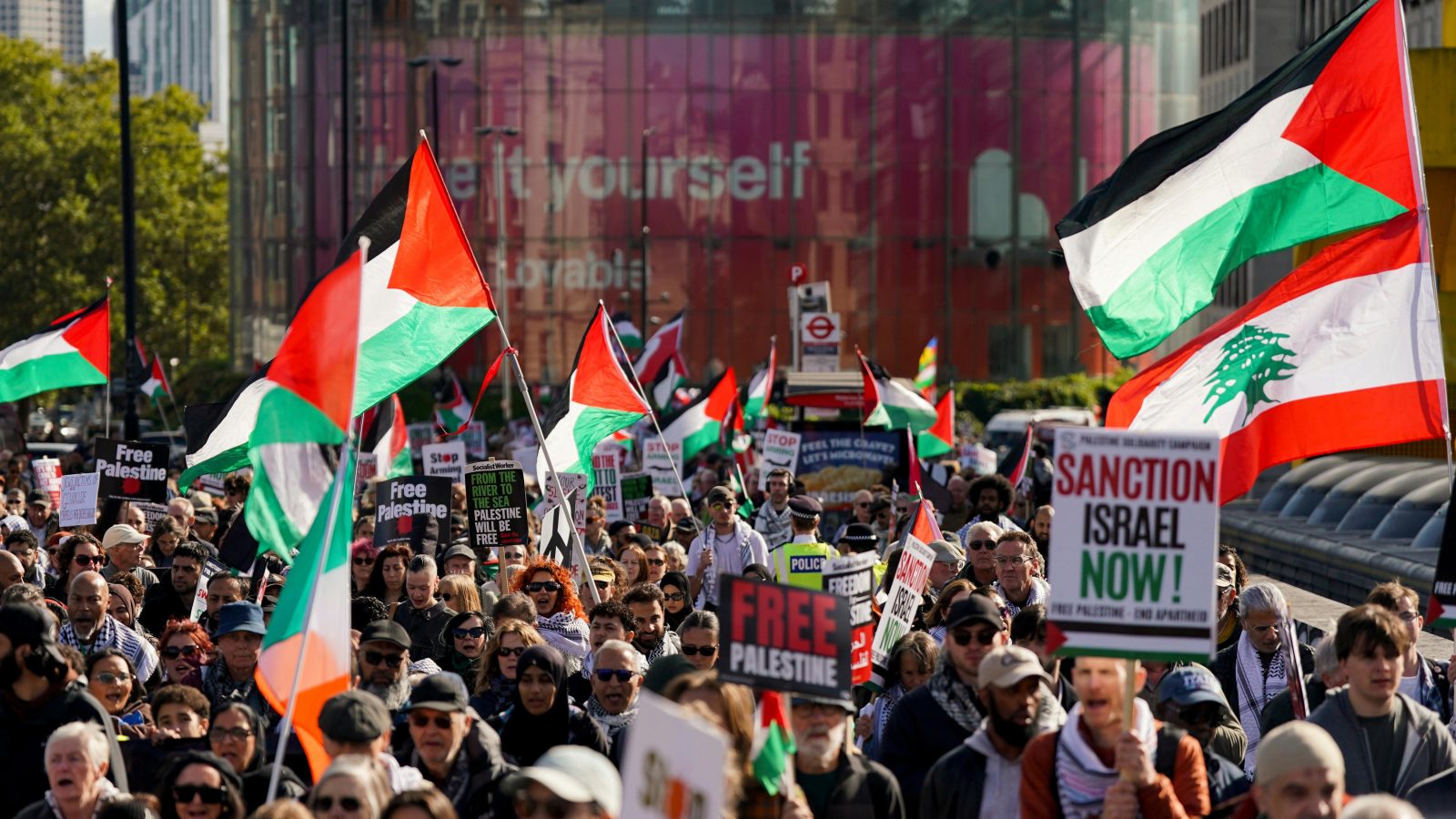 Thousands gather in London to express support for Palestinians after three years of ‘genocide’