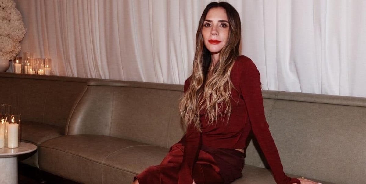 Victoria Beckham’s Burgundy Midi Skirt Is the Sophisticated Alternative to Jeans This Autumn