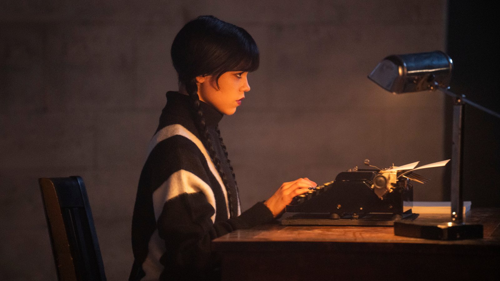 ‘Wednesday’ Season 3 Wraps Production, Drops New Look at Jenna Ortega at Typewriter