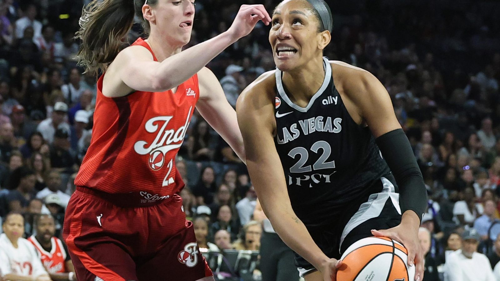 WNBA playoffs: A’ja Wilson pours in 36 as Aces oust bloodied Caitlin Clark and Fever